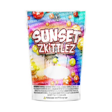 Sunset Zkittlez Mylar Pouches Pre - Labeled - 3.5g (1/8oz)