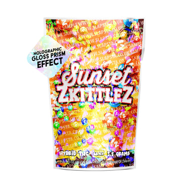 Sunset Zkittlez SFX Mylar Pouches Pre - Labeled - 3.5g (1/8oz)