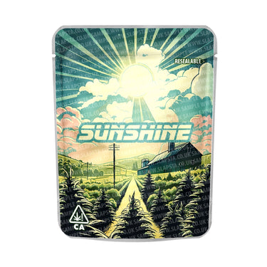 Sunshine Mylar Pouches Pre - Labeled - 3.5g (1/8oz)