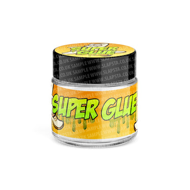 Super Glue Glass Jars Pre - Labeled - 3.5grams (1/8oz)