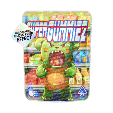 Super Gummiez SFX Mylar Pouches Pre - Labeled - 3.5g (1/8oz)