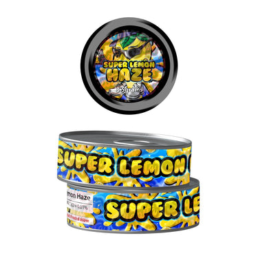 Super Lemon Haze Pre - Labeled 3.5g Self - Seal Tins - 60pcs