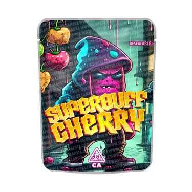 Superbuff Cherry Mylar Pouches Pre - Labeled - 3.5g (1/8oz)