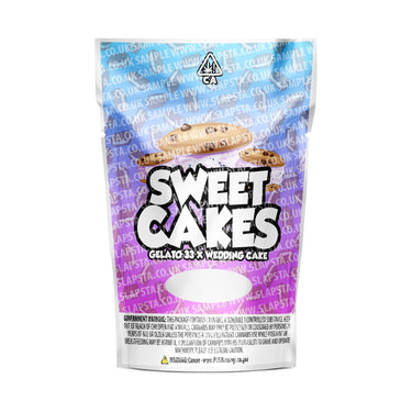Sweet Cakes Mylar Pouches Pre-Labeled - 3.5g (1/8oz) / No / 16pcs