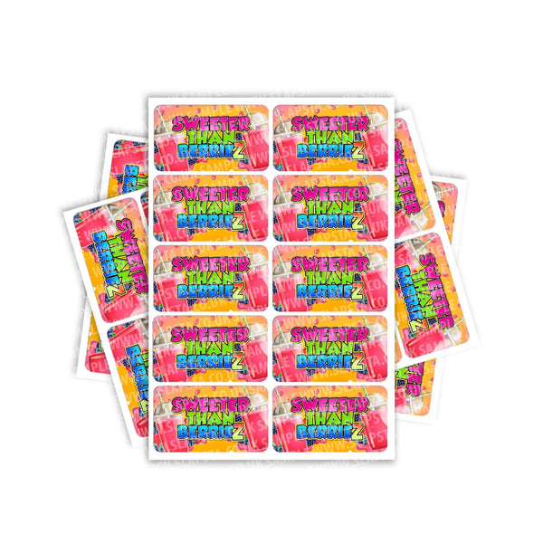 Sweeter Than Berries Rectangle / Pre-Roll Labels - SLAPSTA