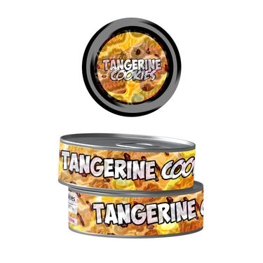 Tangerine Cookies Pre - Labeled 3.5g Self - Seal Tins - 60pcs