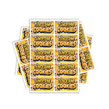 Tangerine Cookies Rectangle / Pre - Roll Labels - Pre - Roll (10.16cm x 6.7cm)