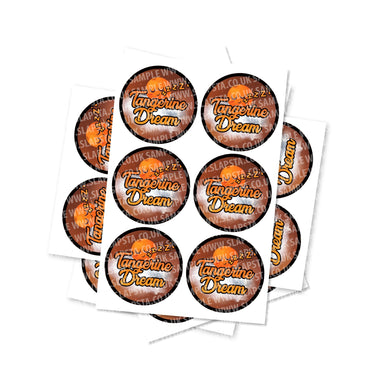 Tangerine Dream Circular Stickers - 2.5cm