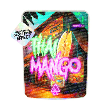 Thai Mango SFX Mylar Pouches Pre - Labeled - 3.5g (1/8oz)