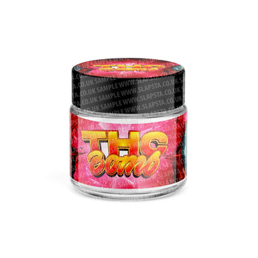THC Bomb Glass Jars Pre - Labeled - 3.5grams (1/8oz)