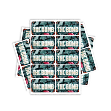 THC Bomb Rectangle / Pre - Roll Labels - Pre - Roll (10.16cm x 6.7cm)