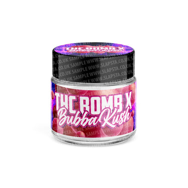 THC Bomb X Bubba Kush Glass Jars Pre - Labeled - 3.5grams (1/8oz)