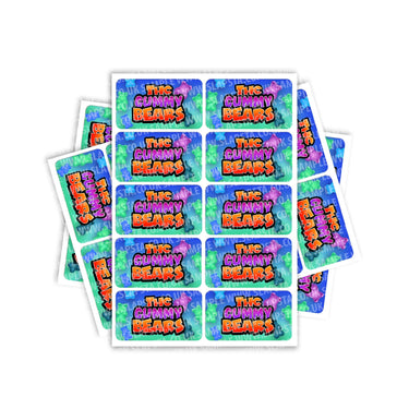 THC Gummy Bears Rectangle / Pre - Roll Labels - Pre - Roll (10.16cm x 6.7cm)