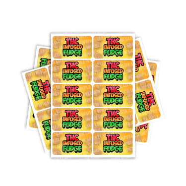 THC Infused Fudge Rectangle / Pre - Roll Labels - Pre - Roll (10.16cm x 6.7cm)