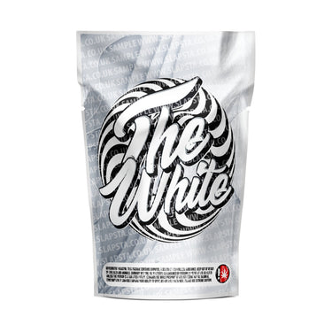 The White Mylar Pouches Pre-Labeled - 3.5g (1/8oz) / No / 16pcs