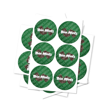 Thin Mint Circular Stickers - 2.5cm