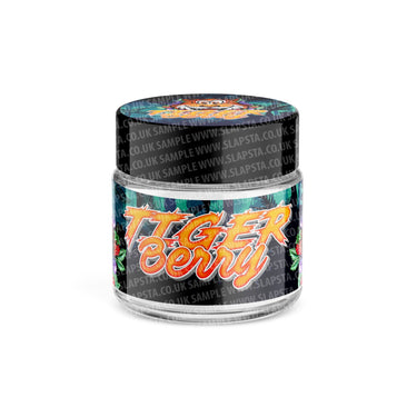 Tiger Berry Glass Jars Pre - Labeled - 3.5grams (1/8oz)