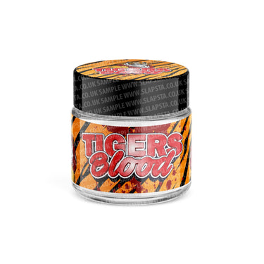 Tiger Blood Glass Jars Pre - Labeled - 3.5grams (1/8oz)