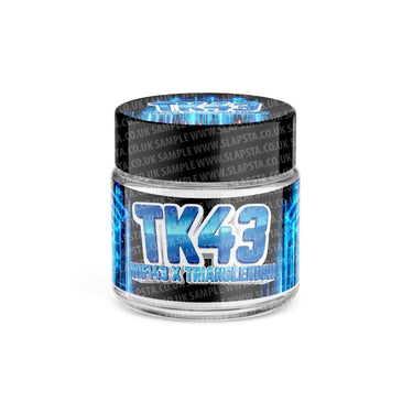 TK43 Glass Jars Pre - Labeled - 3.5grams (1/8oz)