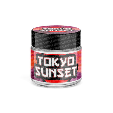 Tokyo Sunset Glass Jars Pre - Labeled - 3.5grams (1/8oz)