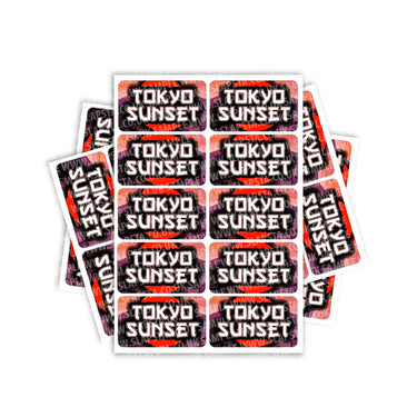 Tokyo Sunset Rectangle / Pre - Roll Labels - Pre - Roll (10.16cm x 6.7cm)