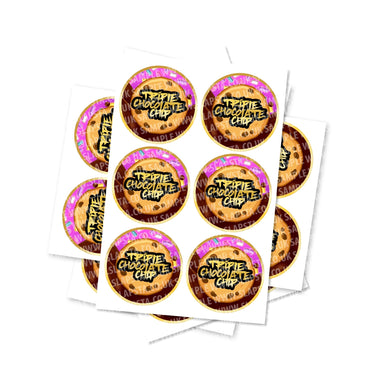Triple Chocolate Chip Circular Stickers - 2.5cm