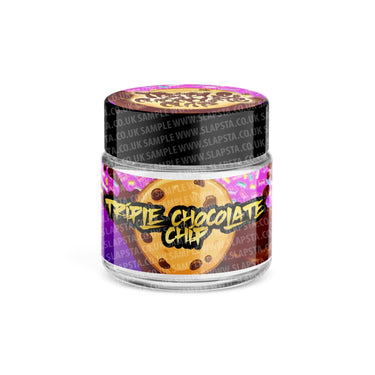 Triple Chocolate Chip Glass Jars Pre - Labeled - 3.5grams (1/8oz)