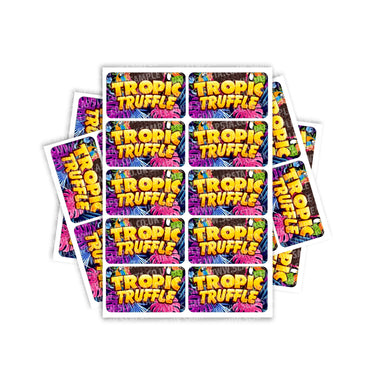 Tropic Truffle Rectangle / Pre - Roll Labels - Pre - Roll (10.16cm x 6.7cm)
