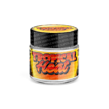 Tropical Heat Glass Jars Pre - Labeled - 3.5grams (1/8oz)