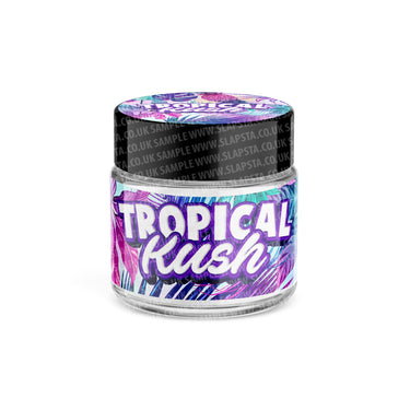 Tropical Kush Glass Jars Pre - Labeled - 3.5grams (1/8oz)