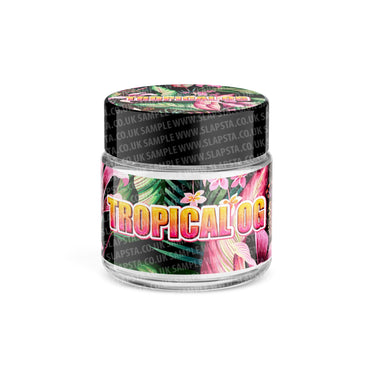 Tropical OG Glass Jars Pre - Labeled - 3.5grams (1/8oz)