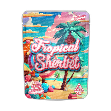 Tropical Sherbet Mylar Pouches Pre - Labeled - 3.5g (1/8oz)
