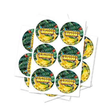 Tropicana Banana Circular Stickers - 2.5cm