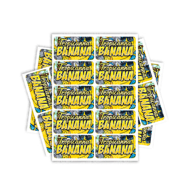 Tropicana Banana Rectangle / Pre - Roll Labels - Pre - Roll (10.16cm x 6.7cm)