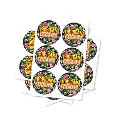 Tropicana Cookies Circular Stickers - 2.5cm