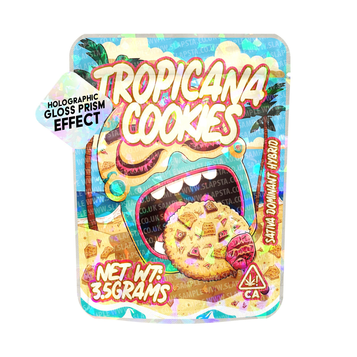 Tropicana Cookies Holographic Prism Mylar Bags | SLAPSTA