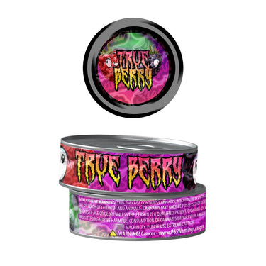 True Berry Pre - Labeled 3.5g Self - Seal Tins - 60pcs