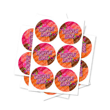 Truffle Cake Circular Stickers - 2.5cm / 25pcs