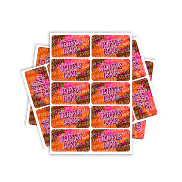 Truffle Cake Rectangle / Pre - Roll Labels - Pre - Roll (10.16cm x 6.7cm)