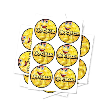 UK Cheese Circular Stickers - 2.5cm