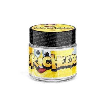 UK Cheese Glass Jars Pre - Labeled - 3.5grams (1/8oz)