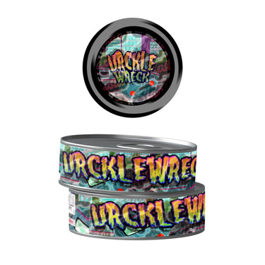 Urckle Wreck Pre - Labeled 3.5g Self - Seal Tins - 60pcs