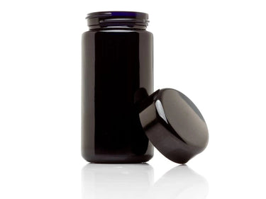 UV Miron Glass Jars 100ml (7 grams) - 16pcs / All Black