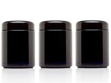 UV Miron Glass Jars 250ml (14 grams) - 1pc / All Black