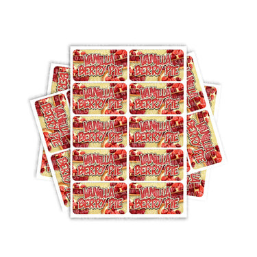 Vanilla Berry Pie Rectangle / Pre - Roll Labels - Pre - Roll (10.16cm x 6.7cm)