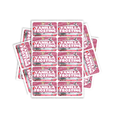 Vanilla Frosting Rectangle / Pre - Roll Labels - Pre - Roll (10.16cm x 6.7cm)
