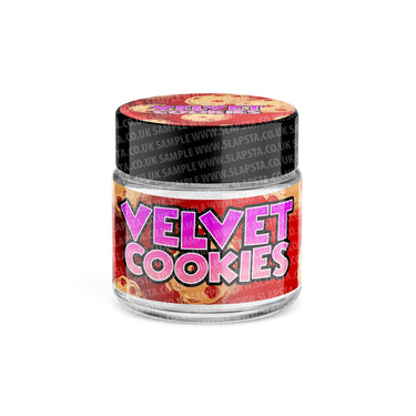 Velvet Cookies Glass Jars Pre - Labeled - 3.5grams (1/8oz)