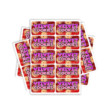 Velvet Cookies Rectangle / Pre - Roll Labels - Pre - Roll (10.16cm x 6.7cm)