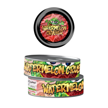 Watermelon Crusher Pre - Labeled 3.5g Self - Seal Tins - 60pcs