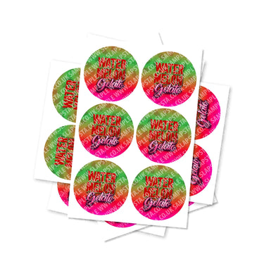 Watermelon Gelato Circular Stickers - 2.5cm / 25pcs